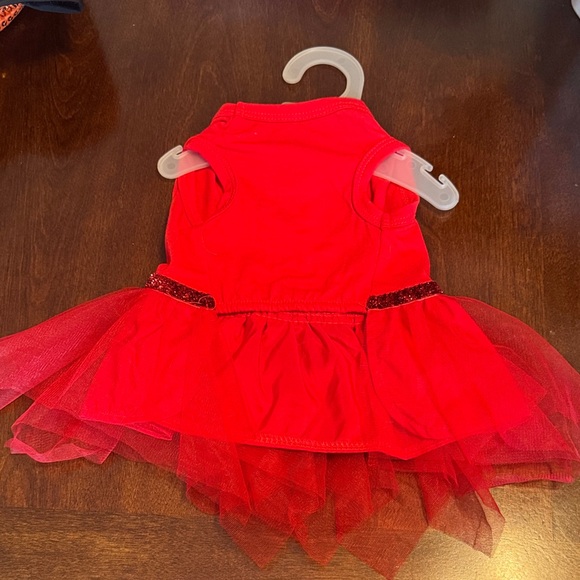 Red "Santa's Favorite" Tulle dog Costume Dress - Picture 2 of 4